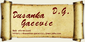 Dušanka Gačević vizit kartica